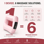 Electric fascia ring massager providing relief for neck, shoulders, waist, legs and feet with one portable recovery device