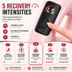 Electric fascia ring massager with 5 customizable recovery intensity levels for deep tissue relaxation and muscle recovery