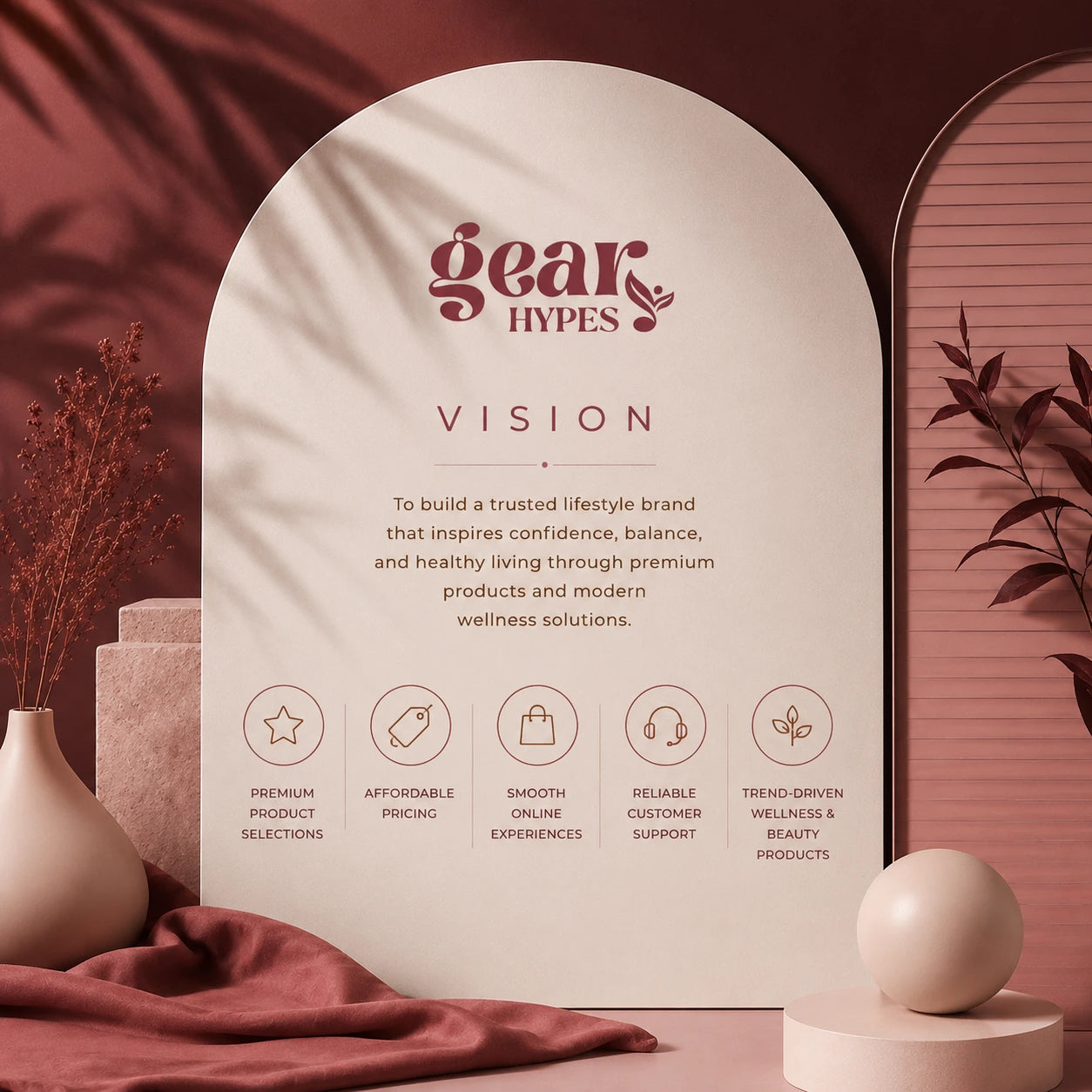 Our vision is to build a trusted lifestyle brand that inspires confidence, balance, and healthy living through premium products and modern wellness solutions.