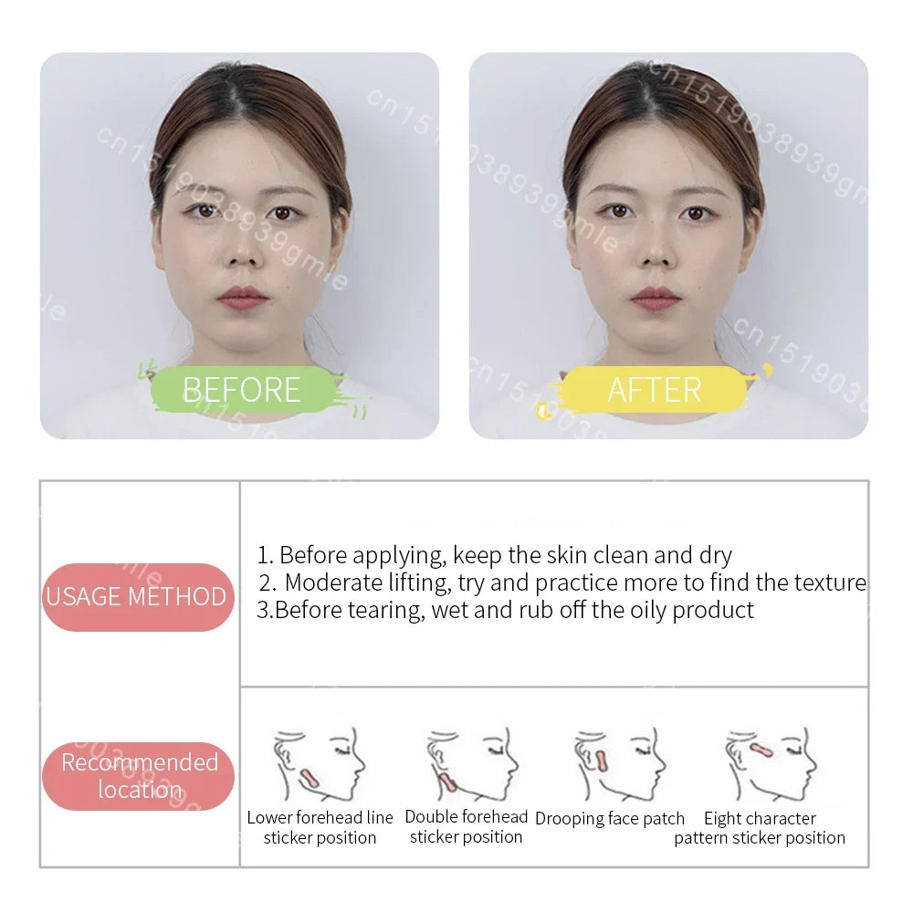 V Lift Face Tape Stickers – 40PCS